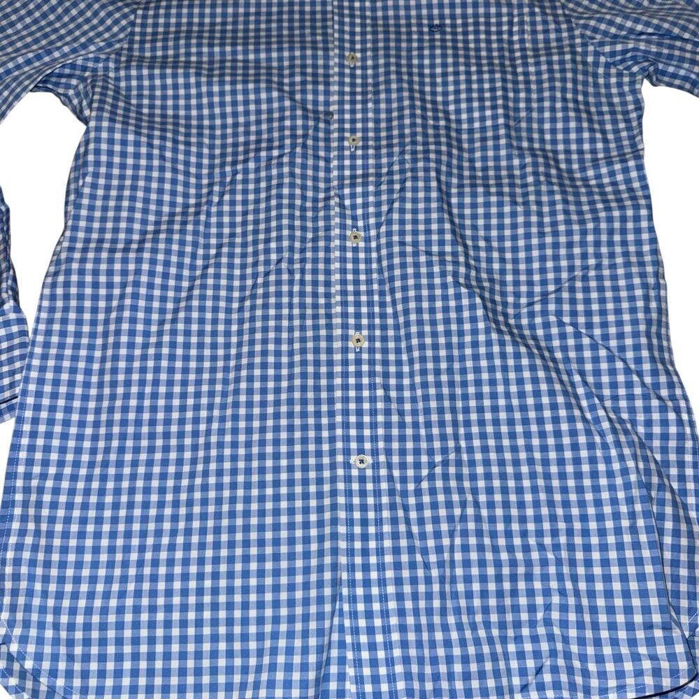 Southern Tide Shirt Mens Small Blue Plaid Long Sleeves Classic Fit Button Up - Picture 7 of 11